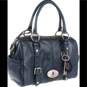 Fossil Maddox satchel blue